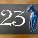Greyhound House Number Plaque
